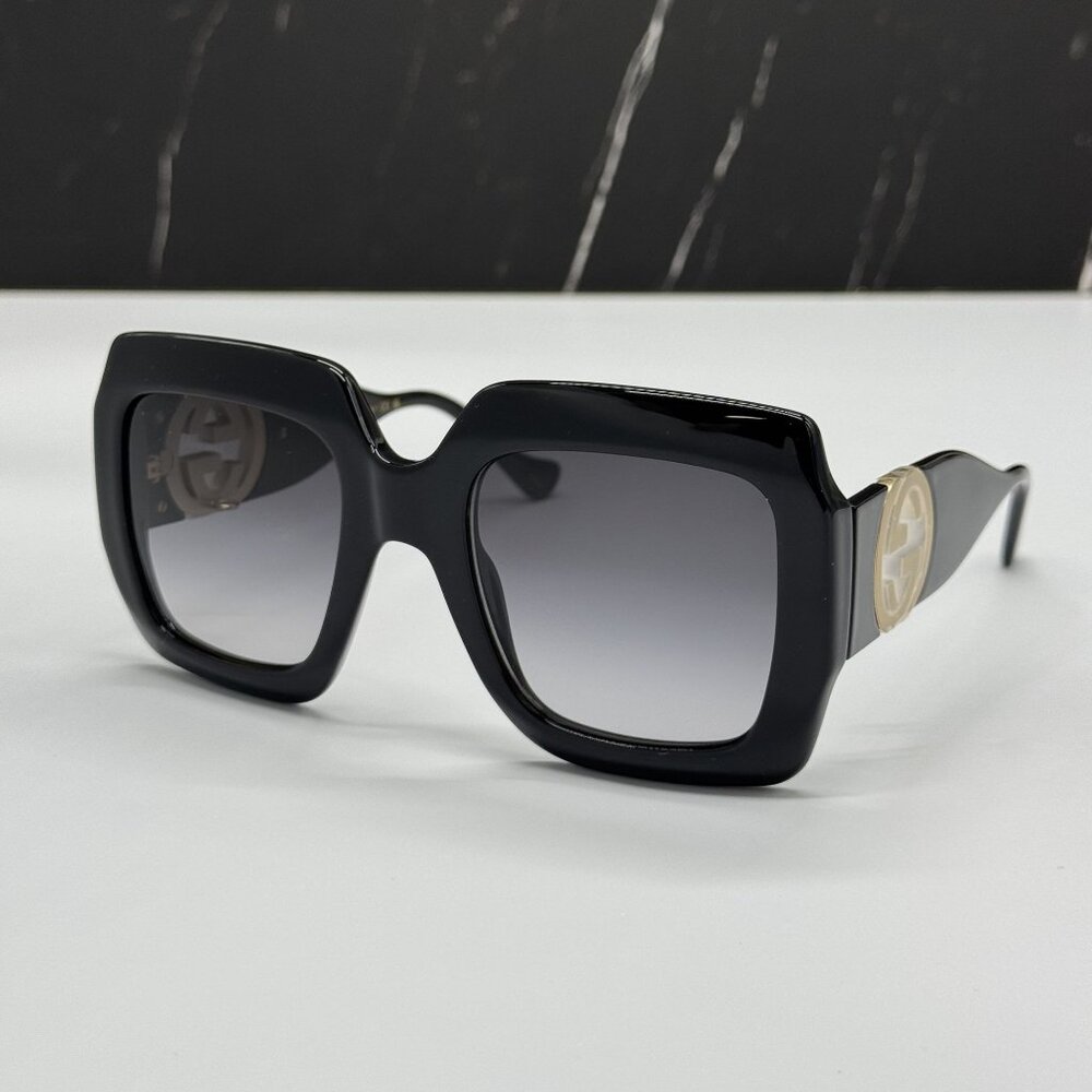 NEW GUCCI GG1022S 001 BLACK WOMEN SUNGLASSES - Picture 6 of 14